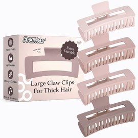 FRAMAR Large Claw Clips For Thick Hair, Hair Claw Clips Women - 4 Pack