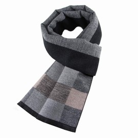Ueither Men's Soft and Cosy Tartan Check Scarf Long Warm Lightweight Winter Scarf Scarves (180cm x 30cm, Color 12)