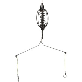 Carp Fishing Feeder Baits Cage, Fish Feeder with Holder, Inline Methods Fishing Tackle Baits Fishing Feeder Fishing Baits Cage Hook Rigs Set Sinkers Cage Feeder Tackle, Fishing Sinkers Weights