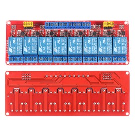 2PCS 24V Relay Module with Optocoupler Isolation Support High and Low Level Trigger Relay Red Board (8 Channel 24 Relay)