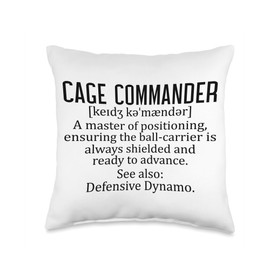 Cage Commander - a master of positioning, ensuring the Throw Pillow