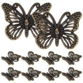 Hemobllo 10Pcs Vintage Butterfly Knob Decorative Cabinet Handles Drawer Pulls for Home