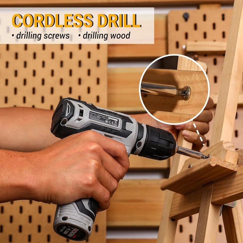 DEKOPRO Cordless Drill Tool Box 133PCS