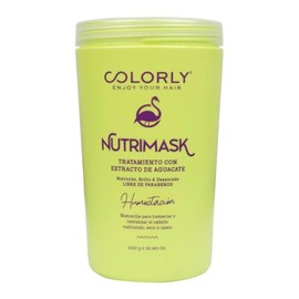 TRATAMIENTO NUTRIMASK COLORLY 930g CON EXTRACTO DE AGUACATE NUTRICIÓN BRILLO HUMECTACIÓN MASCARILLA PARA HUMECTAR Y REAVITALIZAR EL CABELLO MALTRATADO SECO U OPACO LIBRE DE PARABENOS