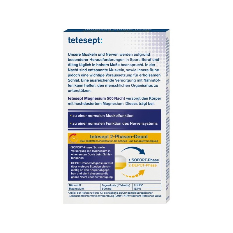 테테셉트 마그네슘 나이트 정제 30정 42.6g Tetesep Magnesium Night Tablets