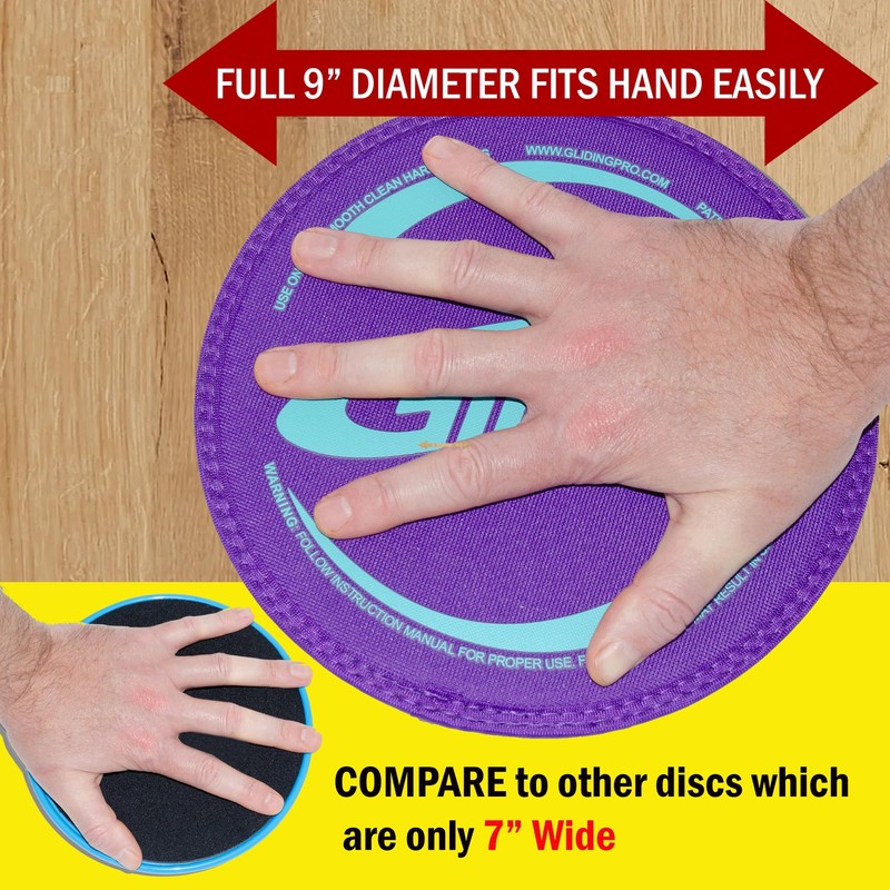 Gliding Discos para Suelos de Madera Dura, Morado, 1 par,