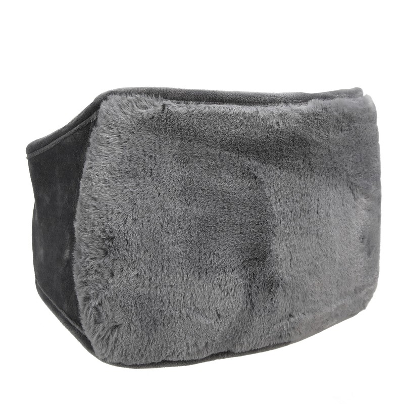 Uterus Warming Waist Belt Dark Gray Adjustable Thick Soft Plush