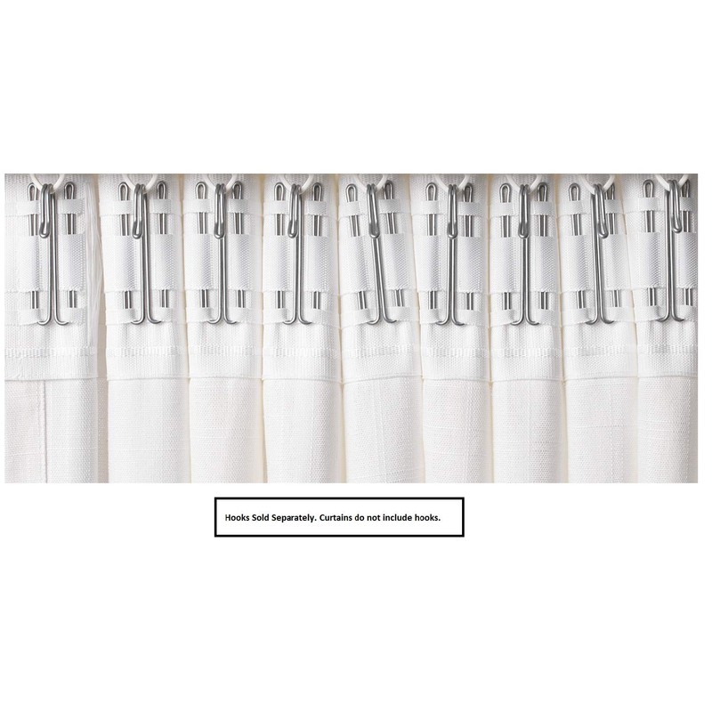 IKEA Ritva 401.119.92 White Curtain Set, 2 Panels with Tie-Backs