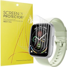 Blueshaweu Compatible for Puqo Smartwatch Women Men T80 1.95 Inch Screen Protector, [6 Pack] Full Coverage TPU HD Transparent Soft Film Compatible for Puqo T80 / Cillso T80 Smartwatch 1.95" (6 Pack)