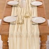 MLMW Beige Table Runner Cheesecloth Easter Spring Cheese Cloth Runner
