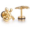 Feilok 6pcs Wall Lizard Gecko Stainless Steel Studs Earrings 3