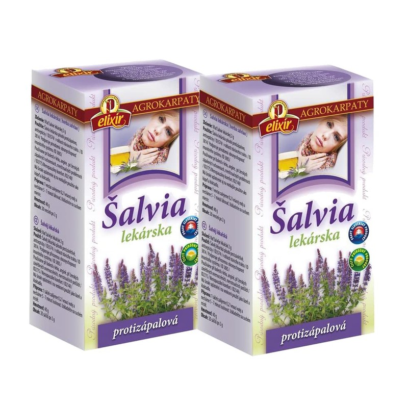 Common Sage Tea (Salvia Officinalis) Natural Herbal Tea (2 Packs,