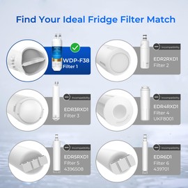 Waterdrop Waterdrop Plus EDR1RXD1 Replacement for Everydrop? Filter 1, W10295370A, EDR1RXD1B, P8RFWB2L, P4RFWB, 46-9081, 46-9930, WDP-F38 Refrigerator Water Filter, 3 Pack