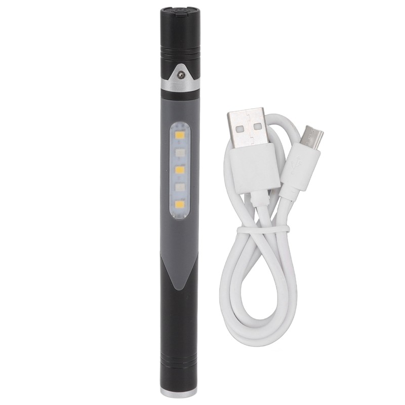 Pen Flashlight USB Charge 3 Light Sources LED Chip Clip