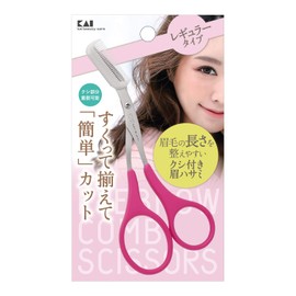 Kai Corporation Eyebrow Scissors with Comb for Eyebrow Care, Regular, 1 Piece (x 1)