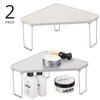 mDesign Plastic/Steel Corner Stackable Rack, Storage Organizer Shelf for Bathroom,
