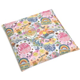 Organic Spelt Cushion 24 x 24 cm Organic Filling & Organic Fabric Flower-Power Heat Cushion Grain Cushion