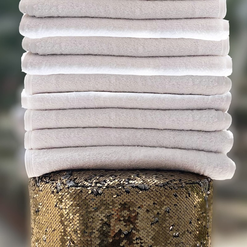 The London Linens Luxury Face Towels White Flannel Face Cloth-