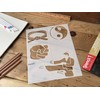 Stencil1 Martial Arts 4-Pack Stencil Set - Durable Quality Reusable