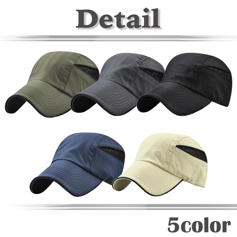 White Fang CA743 Mesh, Plain, Cap, Hat, Running, Outdoor, Men's,