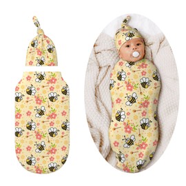 Bees Swaddle Blankets Newborn Receiving Blanket Baby Swaddle Wrap Soft Sleeping Sack for Baby Girls Boys