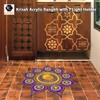 Krisah SMALL SIZE 11 Pieces Set Acrylic Rangoli with T