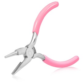SPEEDWOX 5 Inch Concave and Round Nose Pliers with Cutter Round Concave Pliers Wire Looping Pliers Wire Bending Pliers Mini Precision Pliers for Jewelry Making DIY Hobby Projects