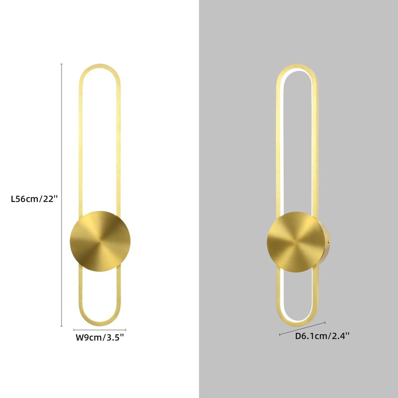 JAYMP Modern Wall Sconce 4000K Dimmable LED Wall Light Fixture,
