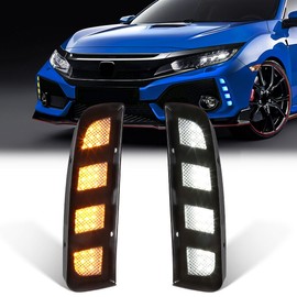 VGETTING DRL for Honda Civic Type R 2017-2021 LED Daytime Running Fog Light Dynamic Turn