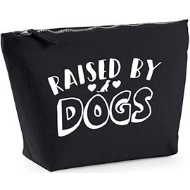 Hippowarehouse Raised by dogs printed make up cosmetic wash bag 18x19x9cm