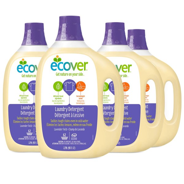 Ecover Laundry Detergent, Lavender Field, 93 Ounce (Pack 4)
