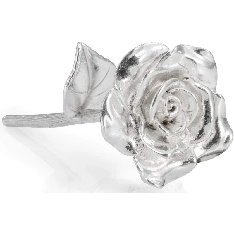 BESZONE Solid Pure Tin Rose 10Th Anniversary Gift Handcrafted Sculpture