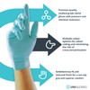 UNIGLOVES Unigloves Aqua Blue Pearl Nitrile Examination Gloves - Multipurpose,