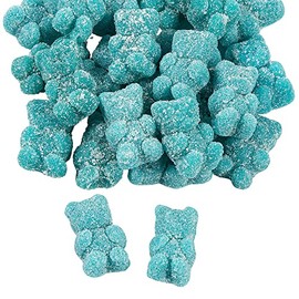 Sugar Coated Blueberry Gummy Teddy Bear Candy - 100 Pieces