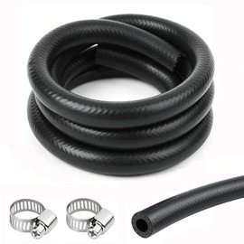 Diameter 10 mm Petrol Hose Kit, 1 Metre Fuel Hose, Oil Hose, Diesel Hose with 2 Pieces Hose Clamps for Car, Motorcycle, Scooter, Tractor, Small Engines