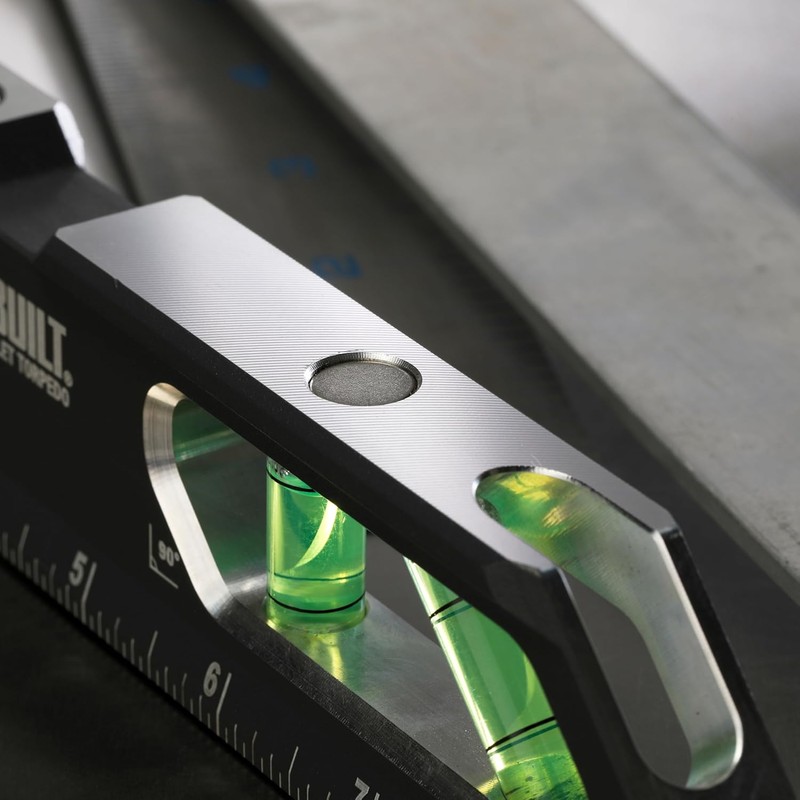 ToughBuilt – 9" Magnetic Billet Torpedo Level, Precision Machined Aluminum