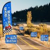 Car Wash Feather Flagpole Kit Include 7 ft Banner Flag