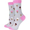 Women's Premium Comfort Food Socks (Ice Cream)