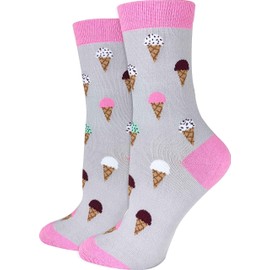 Women's Premium Comfort Food Socks (Ice Cream)