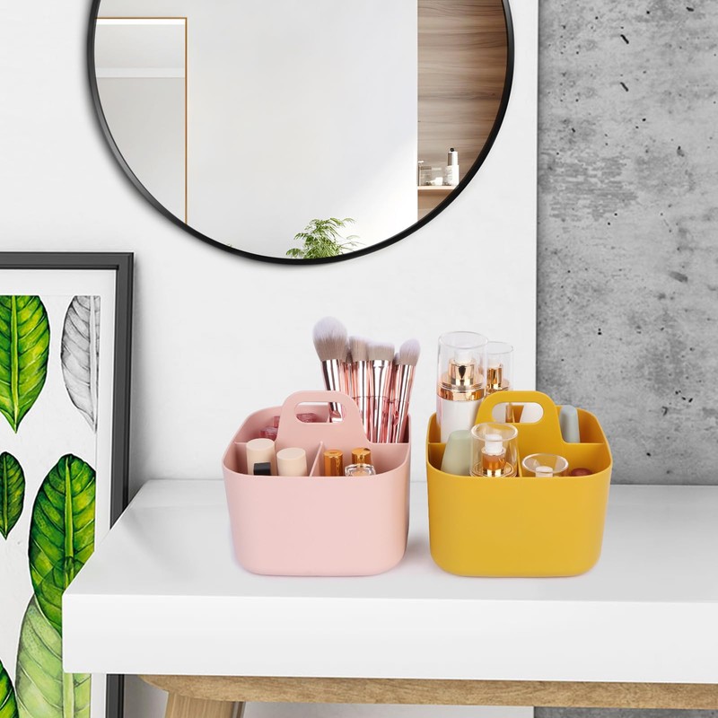 Minicoco Storage Box Multipurpose Table Organiser Cleaning Caddy with Handle