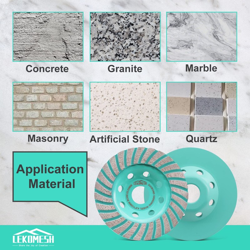 Diamond Grinding Wheel 115mm Turbo Segments Grinding Disc for Concrete