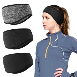 AYBUY Sports Headband, Elastic Sports Headbands for Men and Women, Winter Warm Headband, 3-Piece Set, Suitable for Jogging, Fitness, Running, Hiking and Cycling