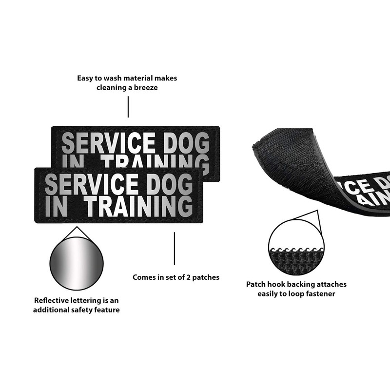 Dogline Removable Interchangeable Service Dog in Training Patches - for
