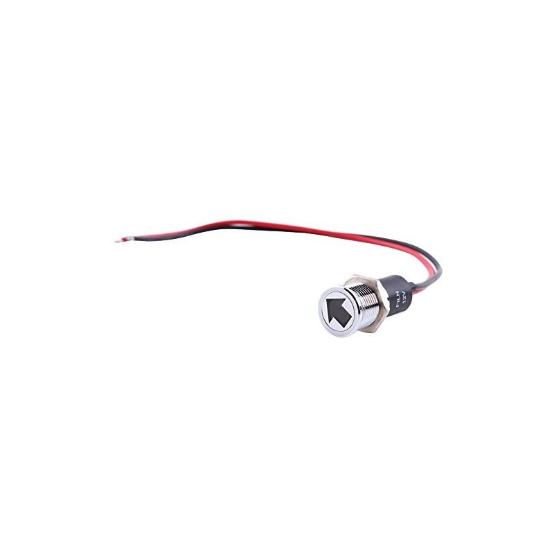YWBL-WH LED Dash Panel Warning Fog Turn Light Indicator 14mm