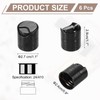 Sourcing Map 6Pcs Black Round Disc Top Caps Replacement 24/410