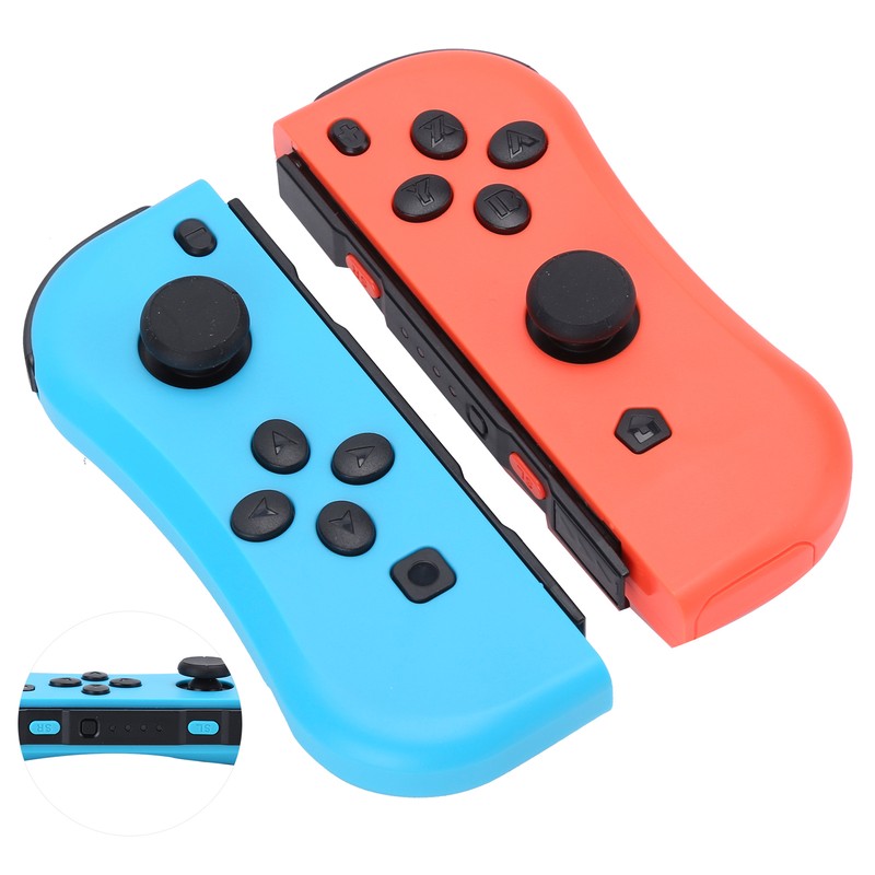 For Joycon Game Console Wireless Bluetooth Gamepad Right Left(rouge Bleu