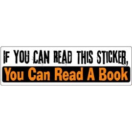 Gear Tatz- If You Can Read This Sticker, You Can Read A Book - Funny Car Magnet - 2.75 x 9.5 inches - Professionally Made in The USA (Magnetic, X1)