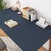 YENHOME Denim Blue Grasscloth Peel and Stick Wallpaper 17.7"X200" Self