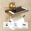 Toilet Paper Holder with Phone Shelf, Bathroom Toilet Paper Roll