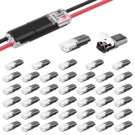 Pack of 40 Car Cable Connectors Waterproof 2-Pin 12 V Plug 2 Pin Cable Connector for 18-22 AWG Cable Crimp Quick Cable Connector Connections Dustproof Faster for Car Truck Kayak Boats